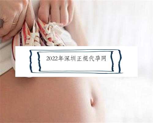 2022年深圳正规代孕网