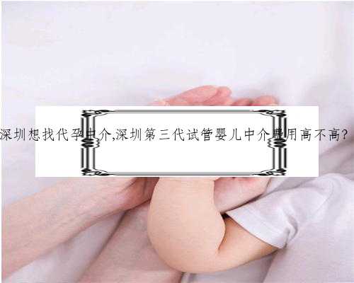 深圳想找代孕中介,深圳第三代试管婴儿中介费用高不高？