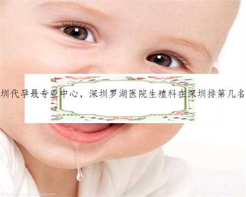 深圳代孕最专业中心，深圳罗湖医院生殖科在深圳排第几名？